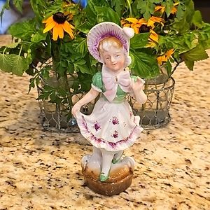 4 for$25! Vintage Lipper and Mann Japan Bisque Porcelain Victorian Girl Figurine
